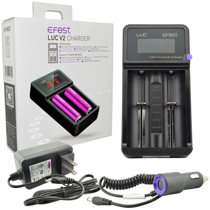 Efest Luc V2 With Car Charger and Au Plug