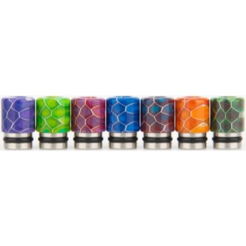 Premium Single Ring 510 Resin Snake Skin Drip Tip