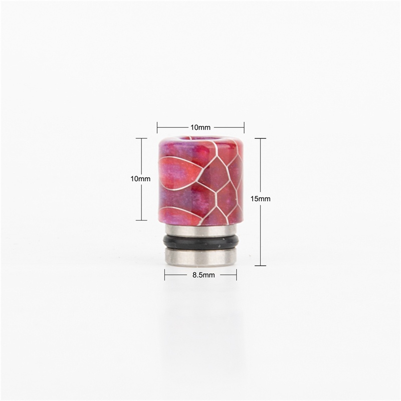 Premium Single Ring 510 Resin Snake Skin Drip Tip