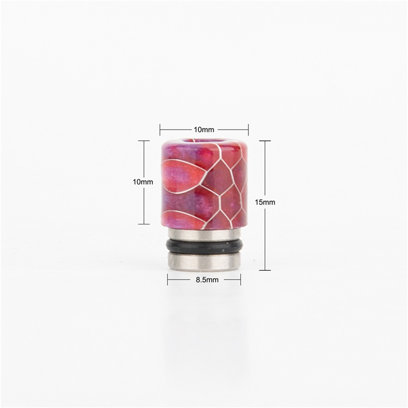 Premium Single Ring 510 Resin Snake Skin Drip Tip